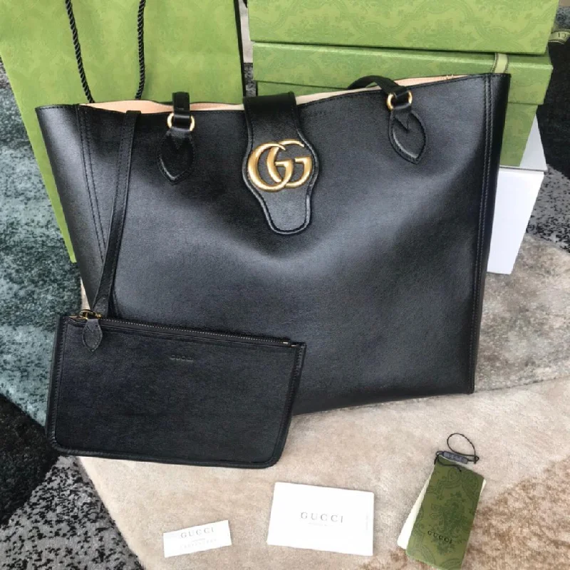 Gucci Medium tote with Double G Black For Women. Women-s Handbags. Shoulder Bags 35cm GG 649577 1U10T 1000