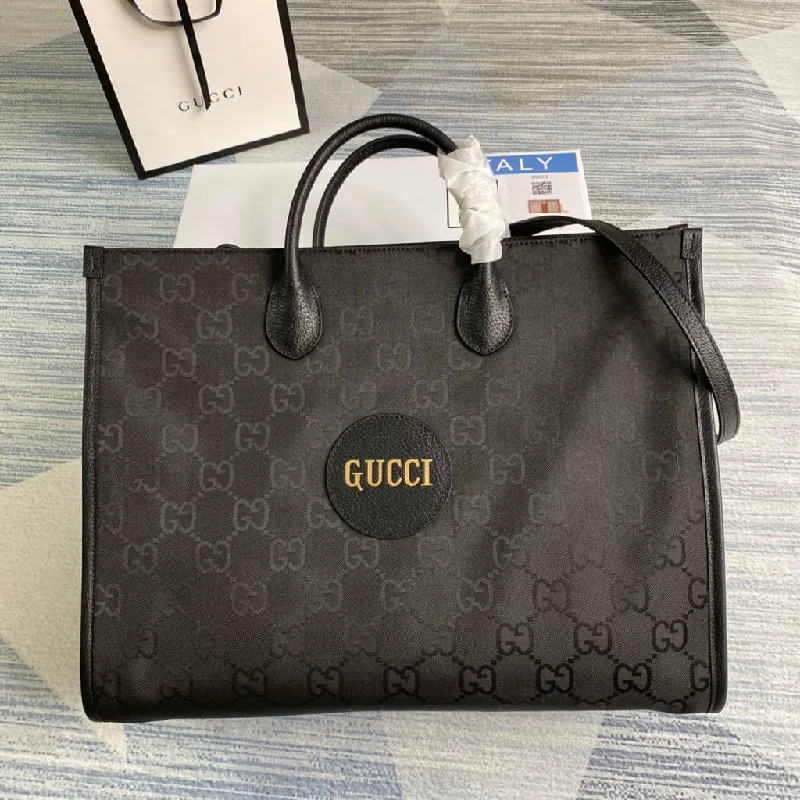 Gucci Off The Grid Tote Bag Black GG Nylon For Women  17in/43cm GG 630353 H9HAN 1000