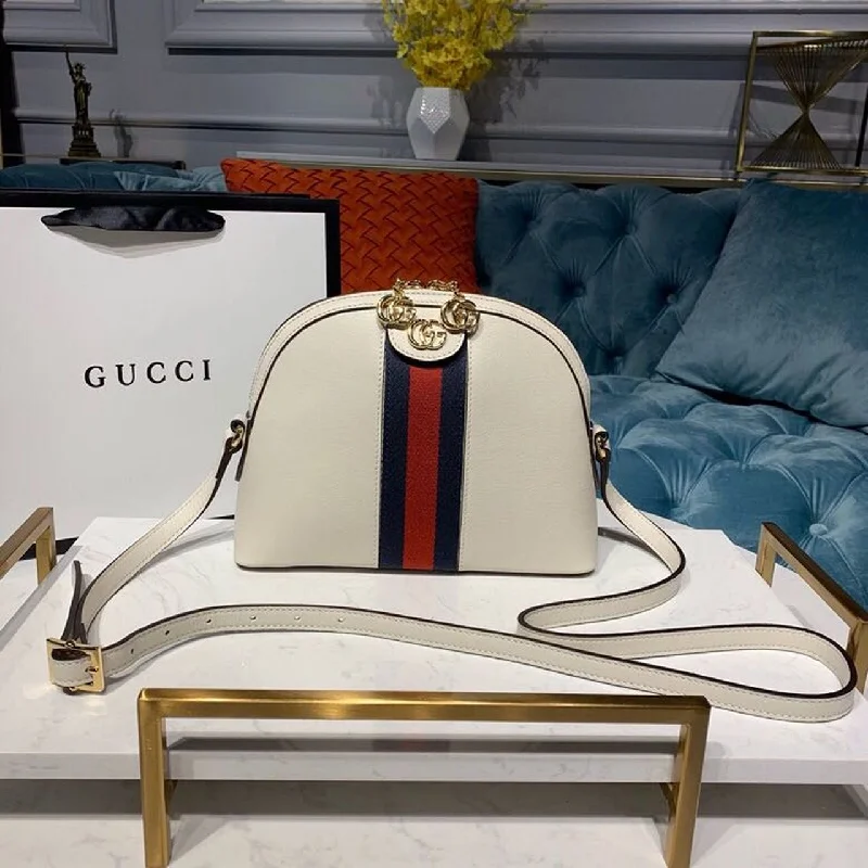 Gucci Ophidia Shoulder Bag White 9in/24cm