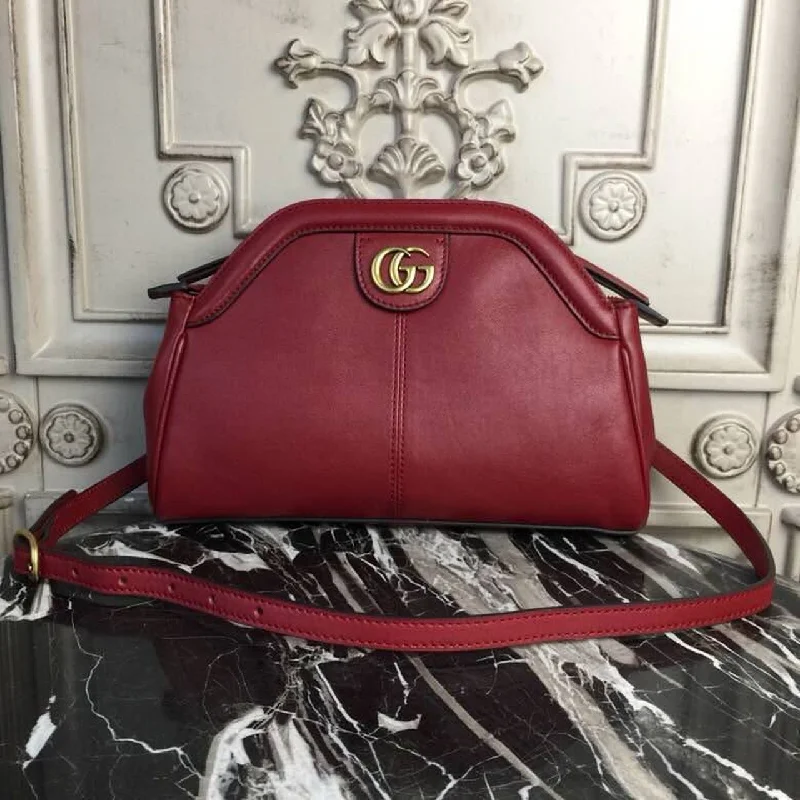 Gucci RE(BELLE) Medium Top Handle Bag Red For Women 10.7in/27cm GG