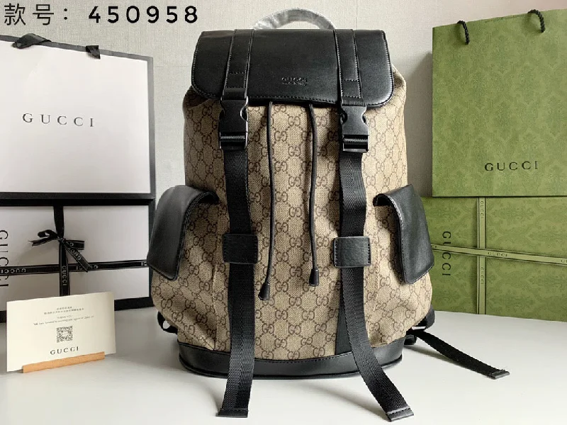 Gucci Supreme Cream Backpack For Men 16.5in/42cm GG