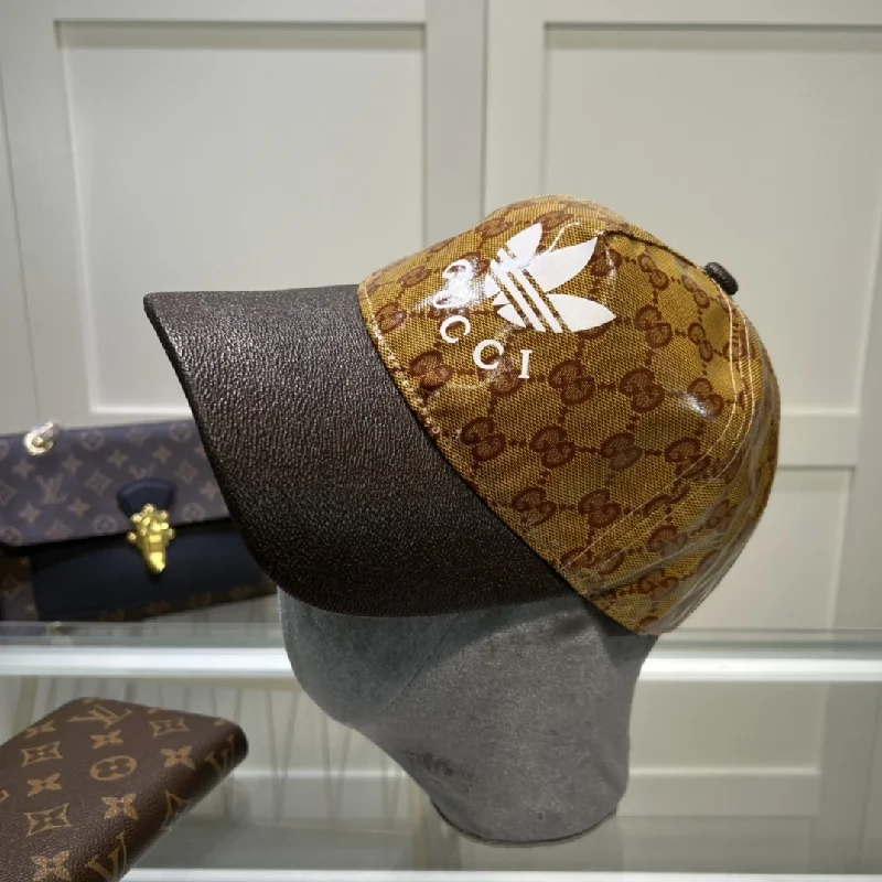 Gucci x Adidas Baseball Hat Brown GG Hat ?696475 4HAP2 7164