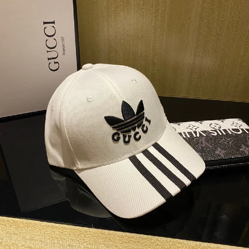 Gucci x Adidas Baseball Hat White GG Hat