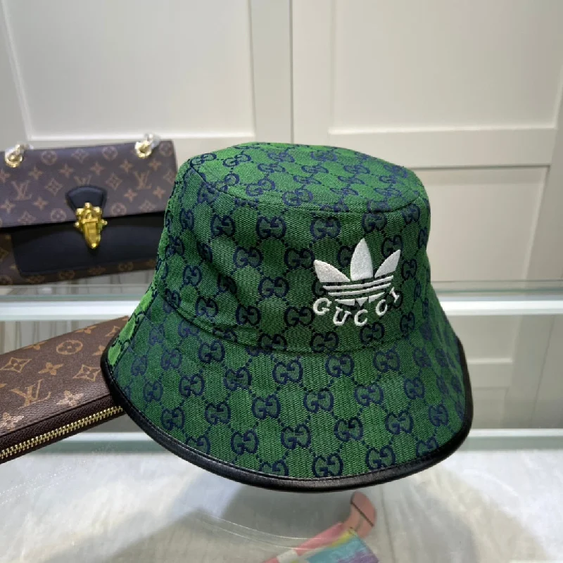 Gucci x Adidas Bucket Hat Green GG Hat