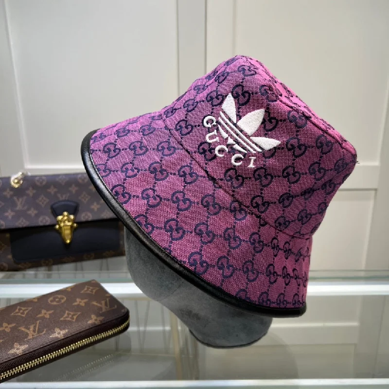 Gucci x Adidas Bucket Hat Purple GG Hat