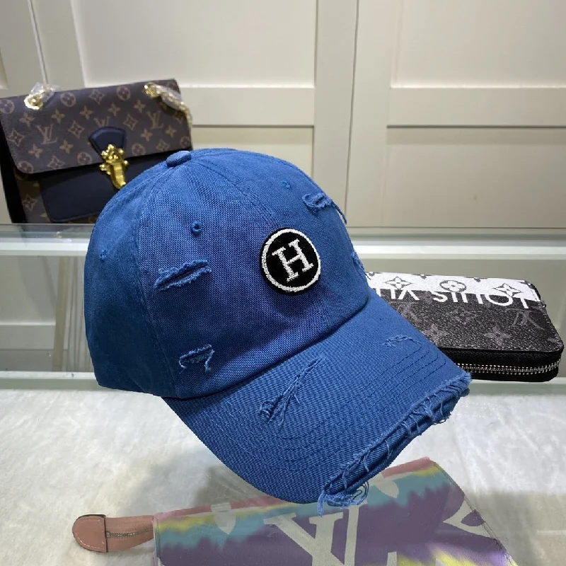 Hermes Davis H Primavera Cap Blue Hermes Cap