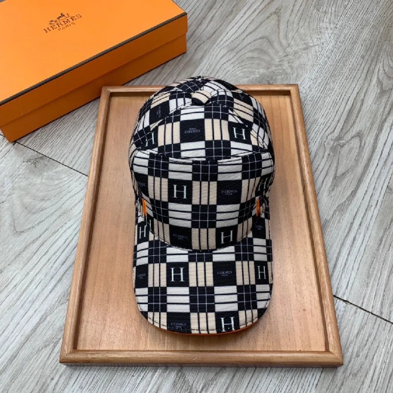 Hermes Davis H Primavera Cap Caro Black/White Hermes Cap