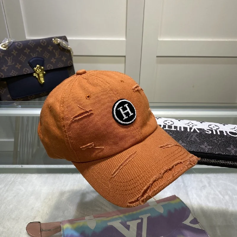 Hermes Davis H Primavera Cap Orange Hermes Cap