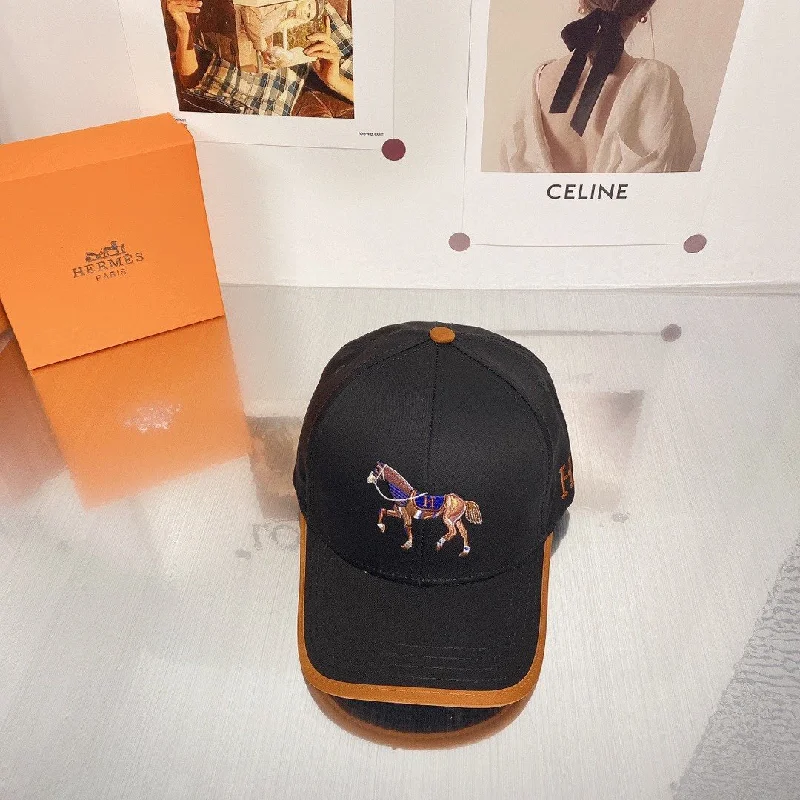 Hermes Horse Cap Black Hermes Cap