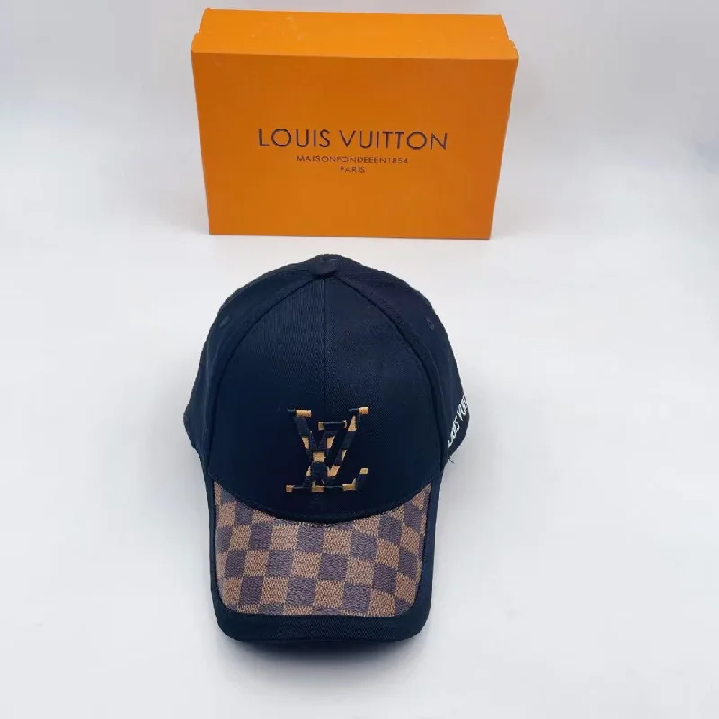 Louis Vuitton Embroidered Logo Baseball Cap Navy Blue LV Cap