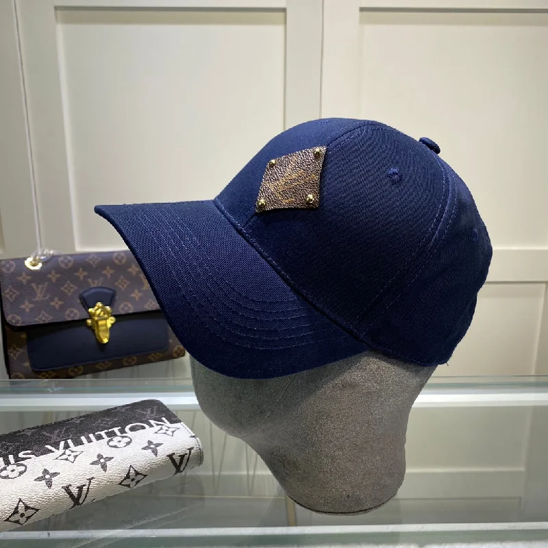 Louis Vuitton Embroidered Logo Baseball Cap Purple LV Cap