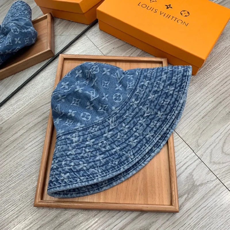 Louis Vuitton Match Bucket Hat Blue LV Cap