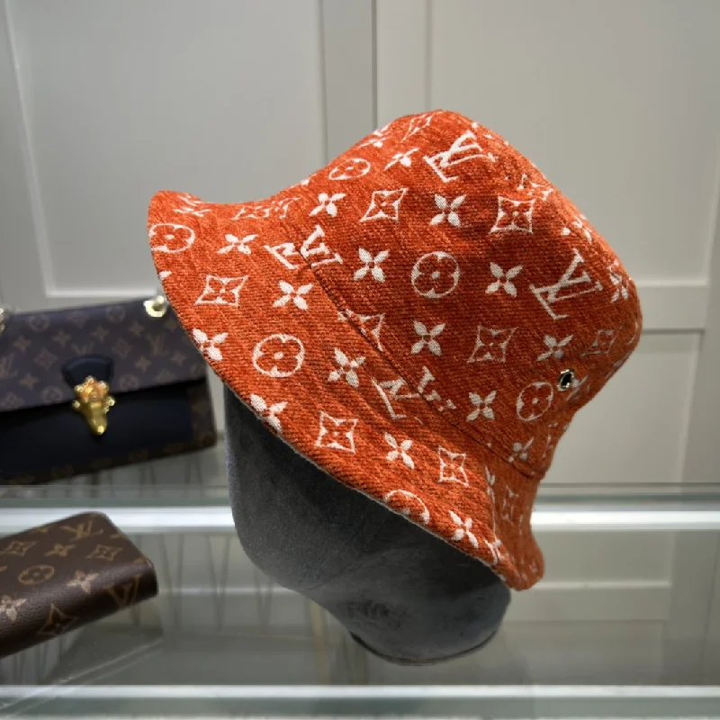 Louis Vuitton Match Bucket Hat Orange LV Cap