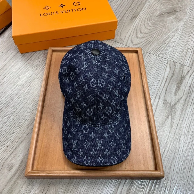 Louis Vuitton Monogram Baseball Cap Navy LV Cap