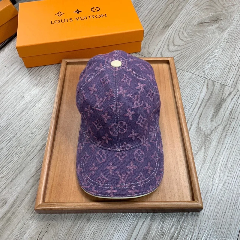 Louis Vuitton Monogram Jacquard Denim Cap Dark Purple LV Cap