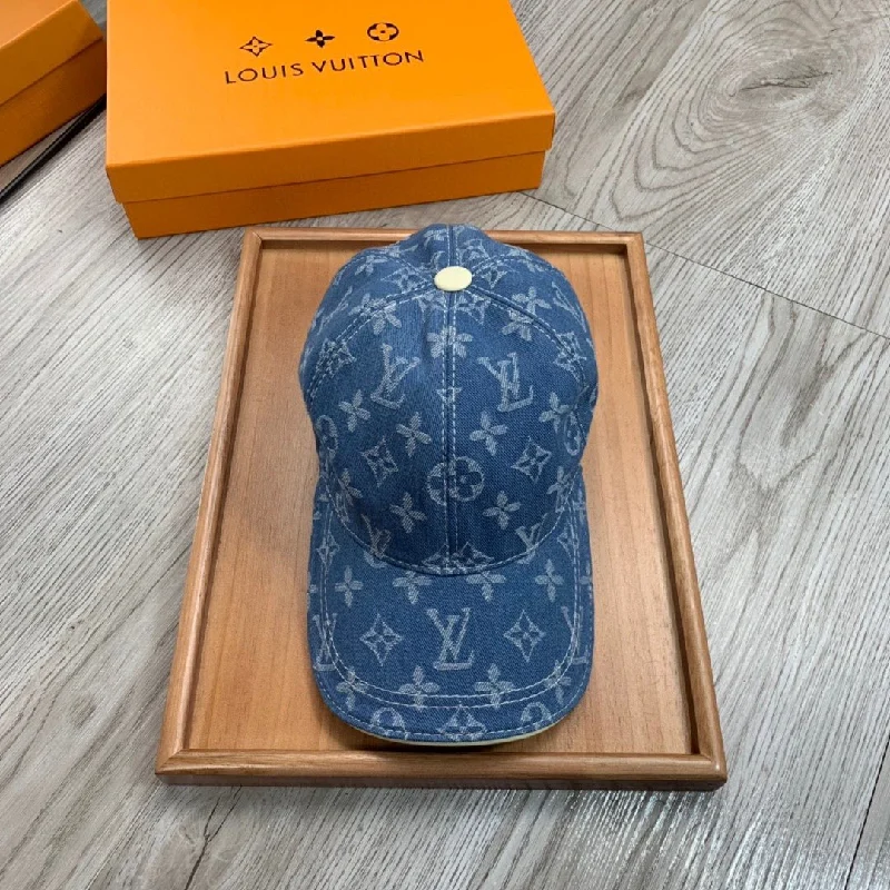 Louis Vuitton Monogram Jacquard Denim Cap Denim LV Cap