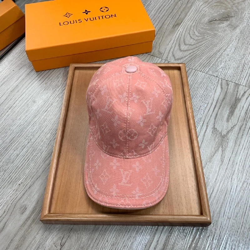 Louis Vuitton Monogram Jacquard Denim Cap Pink LV Cap