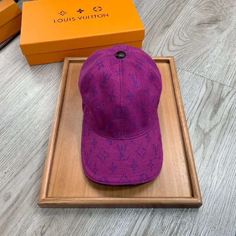 Louis Vuitton Monogram Jacquard Denim Cap Purple LV Cap