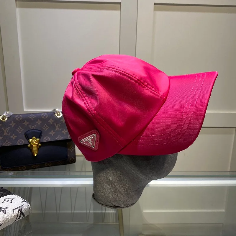 Prada Drill Baseball Cap Dark Pink Prada Cap