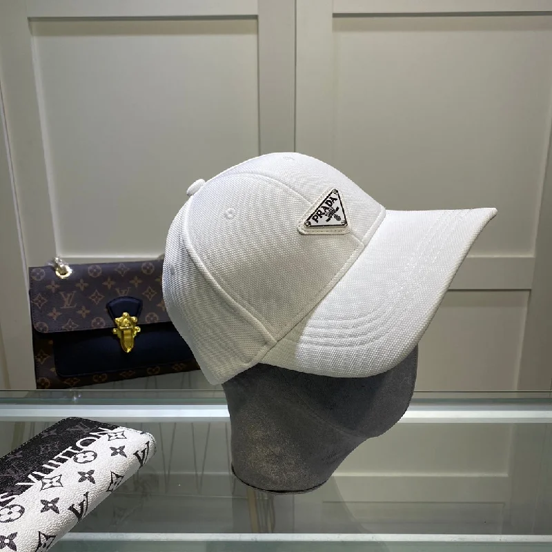 Prada Drill Baseball Cap White Prada Cap