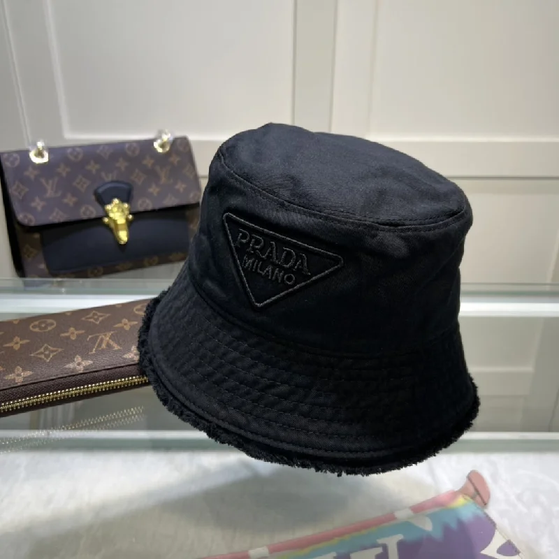 Prada Re-Nylon Bucket Hat Black Prada Hat 1HC137_2FMB_F0002