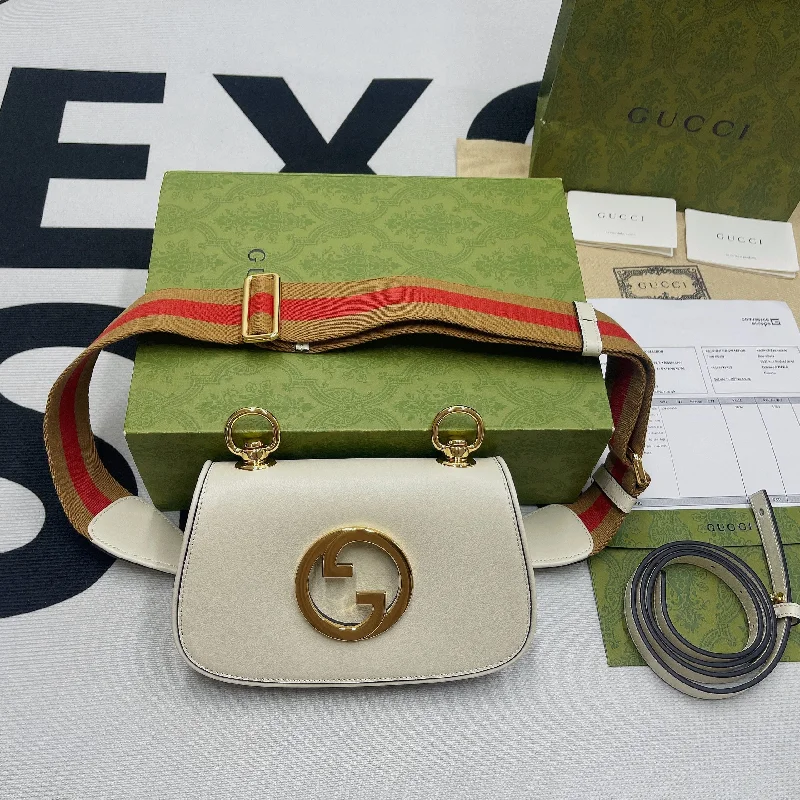 Gucci Blondie Mini Bag White For Women. Women-s Bags 8.7in/22cm GG? ?698643 UXXAG 9161