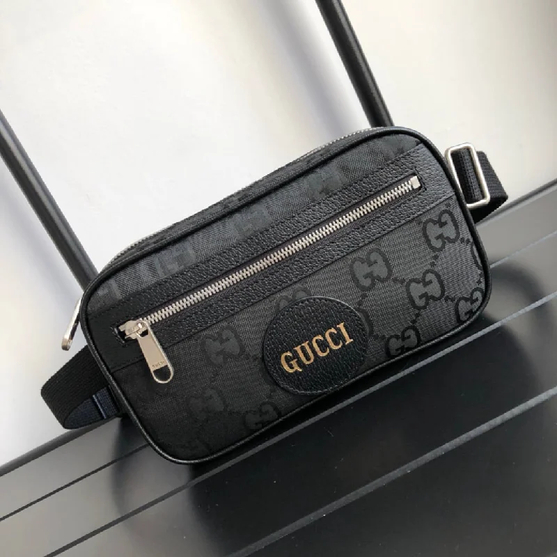 Gucci Gucci Off The Grid Belt Bag Black GG ECONYL For Men 9.5in/24cm GG 631341 H9HBN 1000