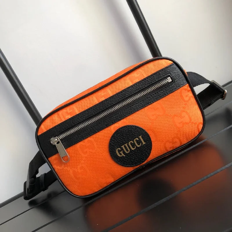 Gucci Gucci Off The Grid Belt Bag Orange GG ECONYL For Men 9.5in/24cm GG