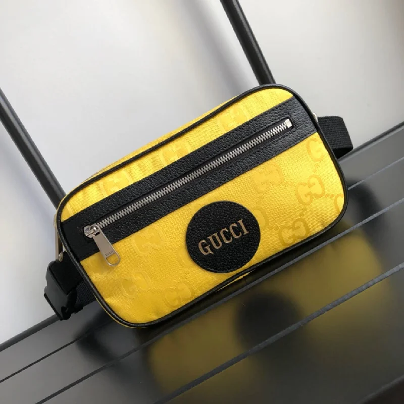 Gucci Gucci Off The Grid Belt Bag Yellow GG ECONYL For Men 9.5in/24cm GG