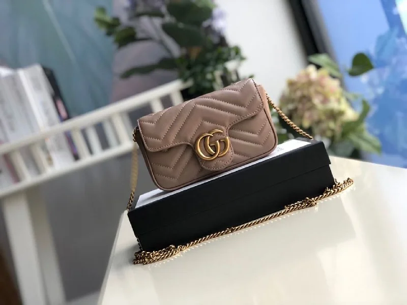 Gucci Marmont Matelass Super Mini Bag Beige Matelass Chevron For Women 6.2in/16.5cm GG