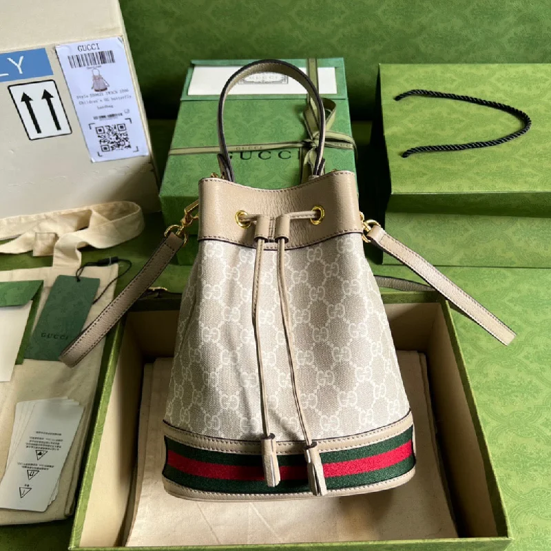 Gucci Ophidia Small GG Bucket Bag White For Women. Women-s Bags 10in/25cm GG ?