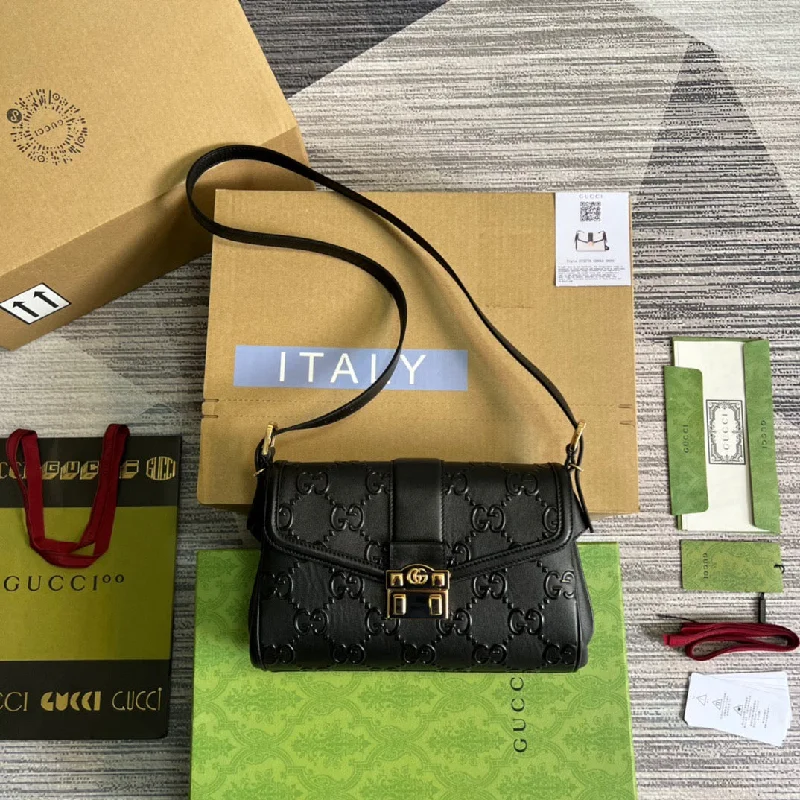 Gucci Small GG Top Handle Bag Black For Women. Women-s Bags 17.7in/19cm GG? 675791 UD9AG 1000