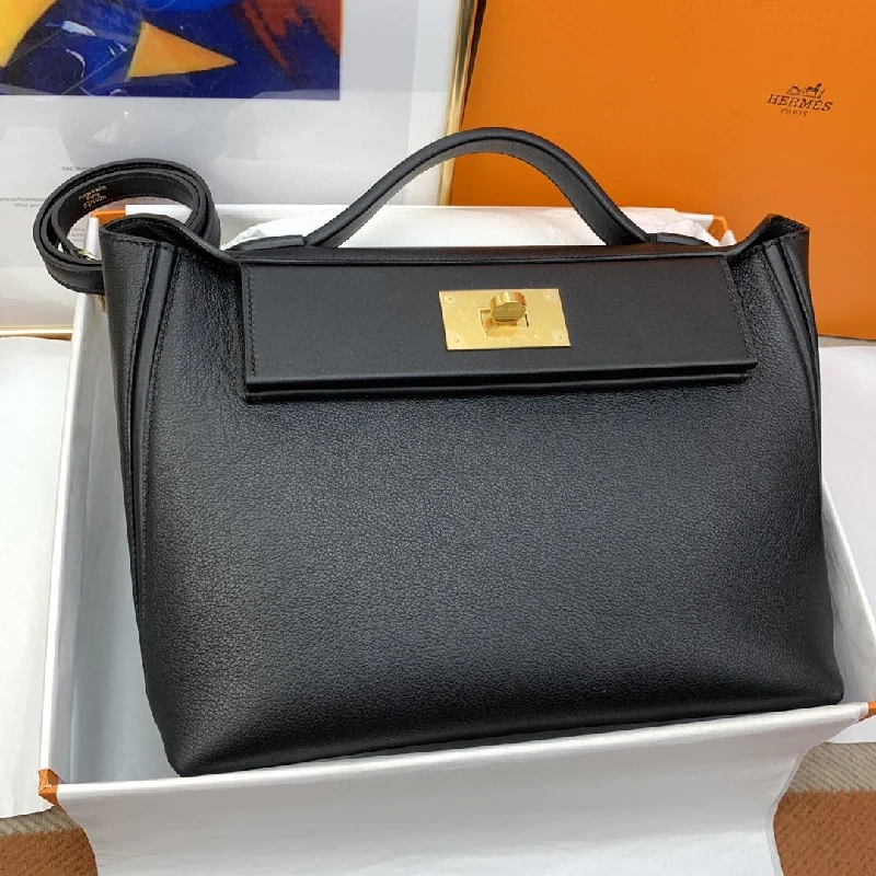 Hermes 24/24 Clemence Swift Black For Women. Women-s Handbags. Shoulder Bags 11.4in/29cm