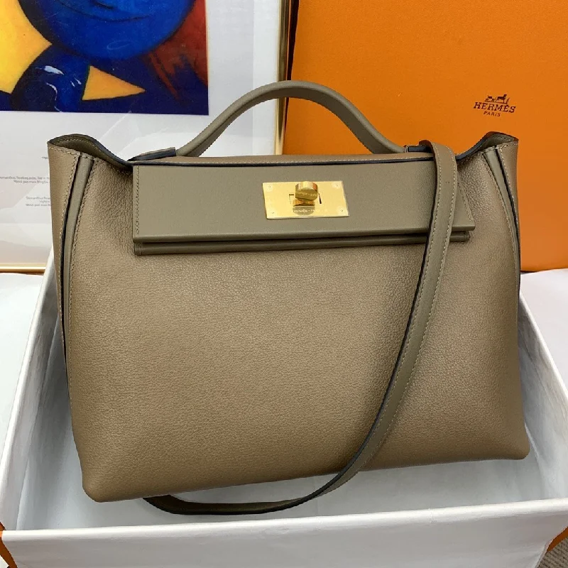 Hermes 24/24 Clemence Swift Light Brown For Women. Women-s Handbags. Shoulder Bags 11.4in/29cm