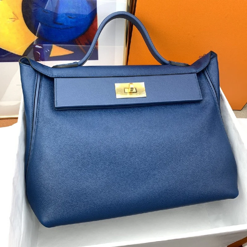 Hermes 24/24 Evercolor Swift Blue For Women. Women-s Handbags. Shoulder Bags 11.4in/29cm