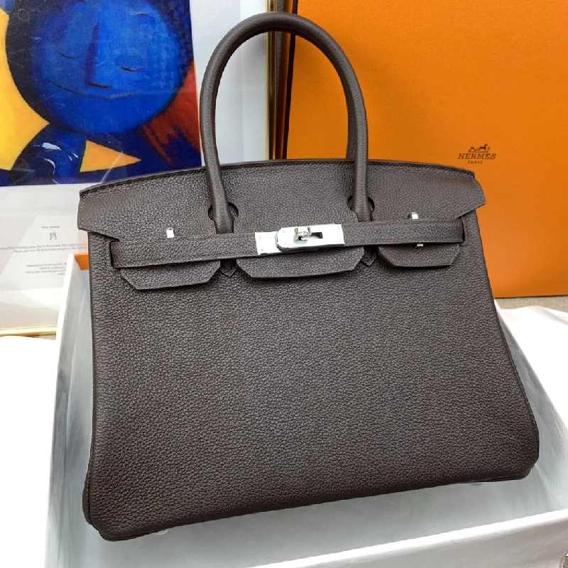 Hermes Birkin 30 Togo Dark Grey Bag Silver Hardware For Women. Women-s Handbags 11.8in/30cm