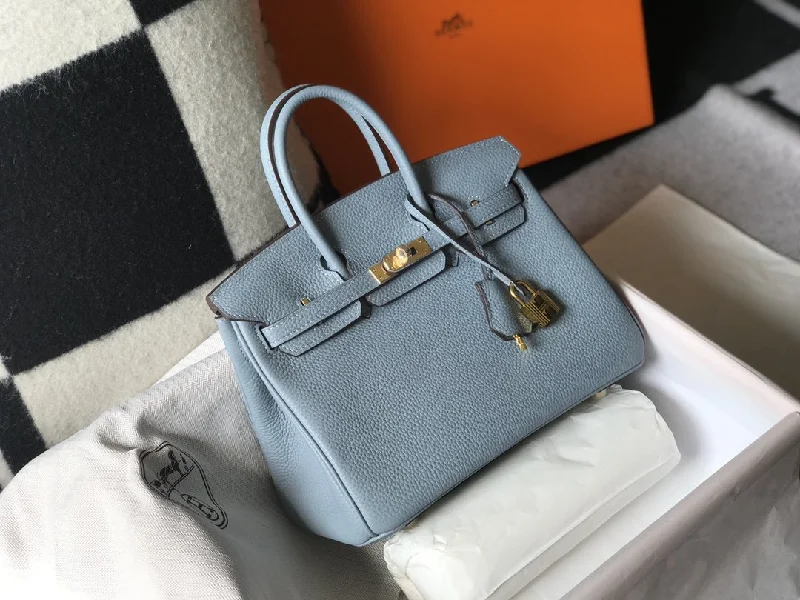 Hermes Birkin Blue Jean For Women Gold-Toned Hardware 11in/30cm