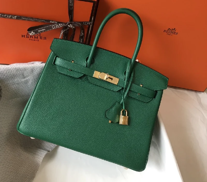 Hermes Birkin Green For Women Gold-Toned Hardware 11in/30cm