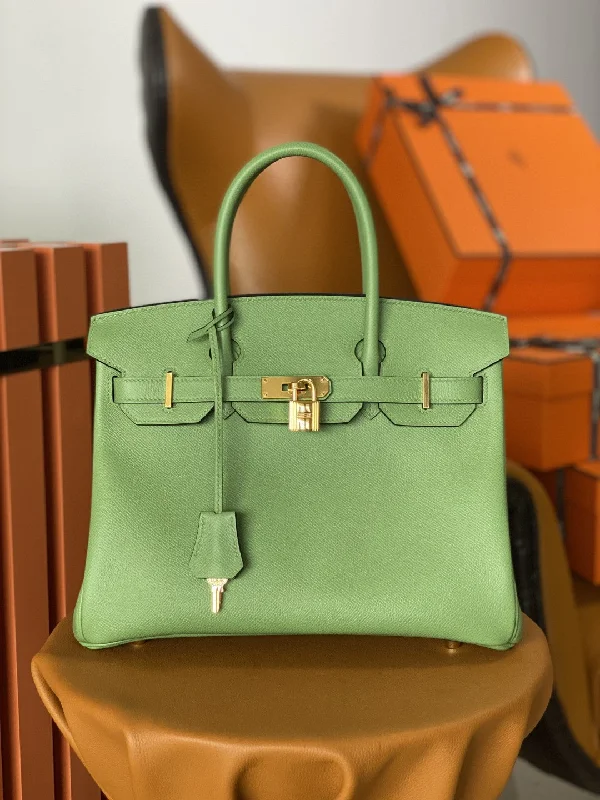 Hermes Birkin Nata Swift Green For Women Gold Toned Hardware 11.8in/30cm