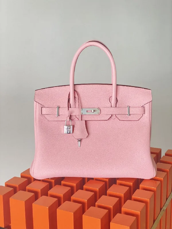 Hermes Birkin Nata Swift Pink For Women Silver Toned Hardware 11.8in/30cm