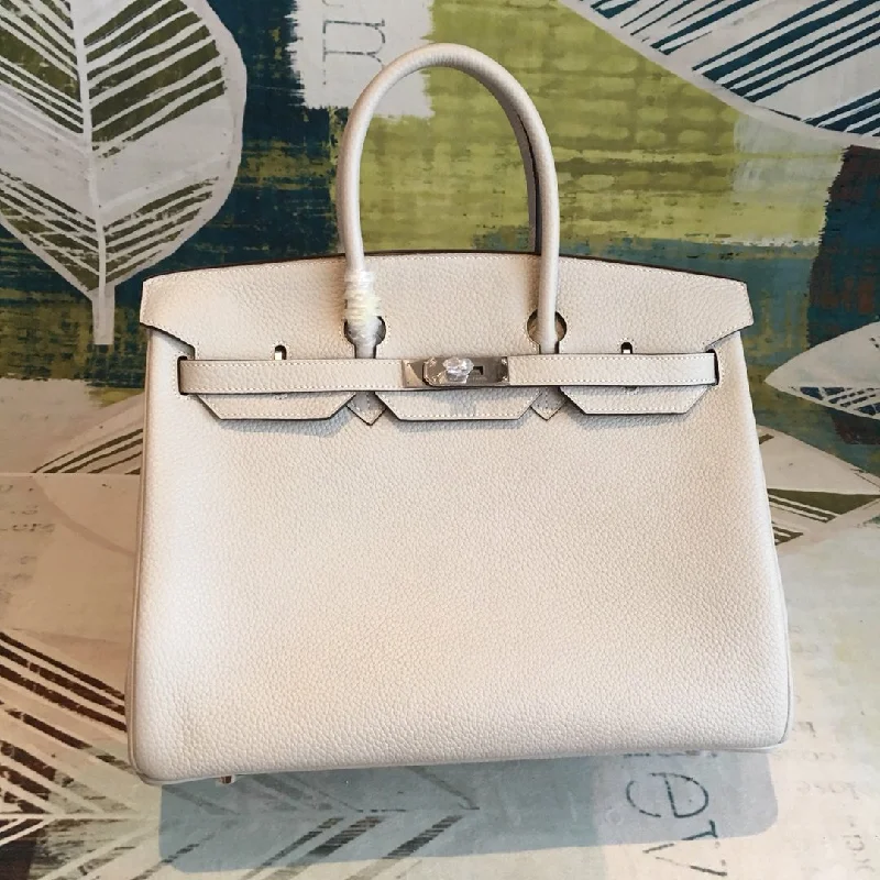 Hermes Birkin White For Women Silver Toned Hardware 13.8in/35cm