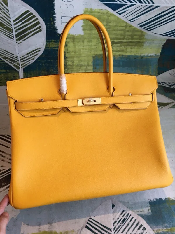 Hermes Birkin Yellow For Women Gold Toned Hardware 11.8in/30cm