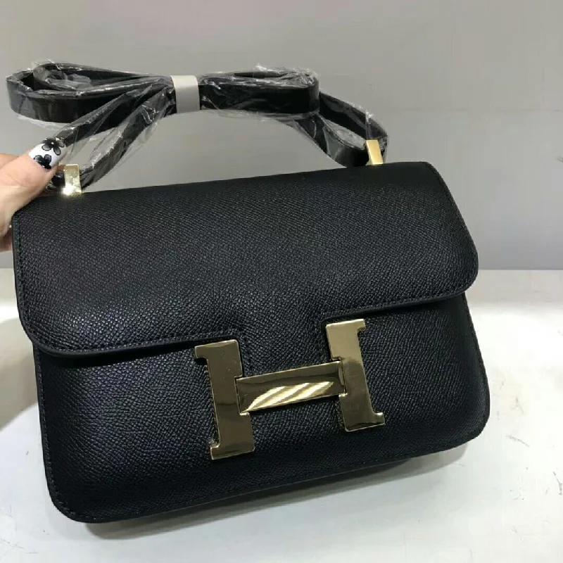 Hermes Constance 23 Epsom Black For Women. Women-s Handbags. Shoulder Bags 9in/23cm