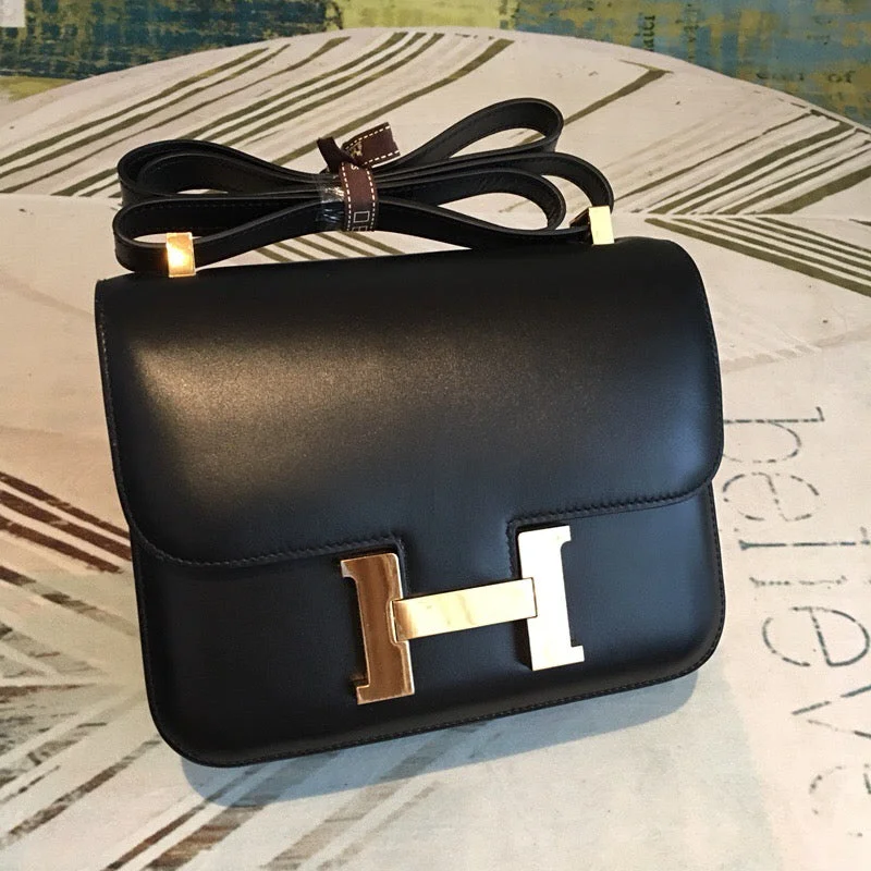 Hermes Constance 24 Swift Black For Women Gold Toned Hardware. Women-s Handbags. Shoulder Bags 9.5in/24cm