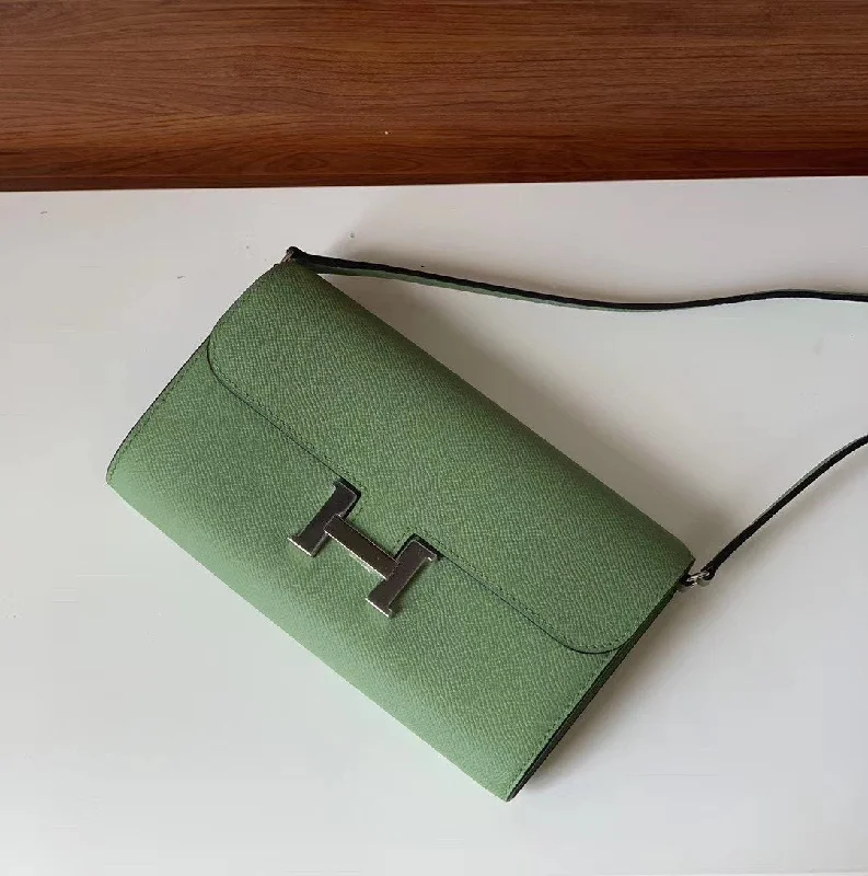 Hermes Constance Epsom Long To Go Wallet Light Green For Women. Women-s Wallet 8.1in/21cm