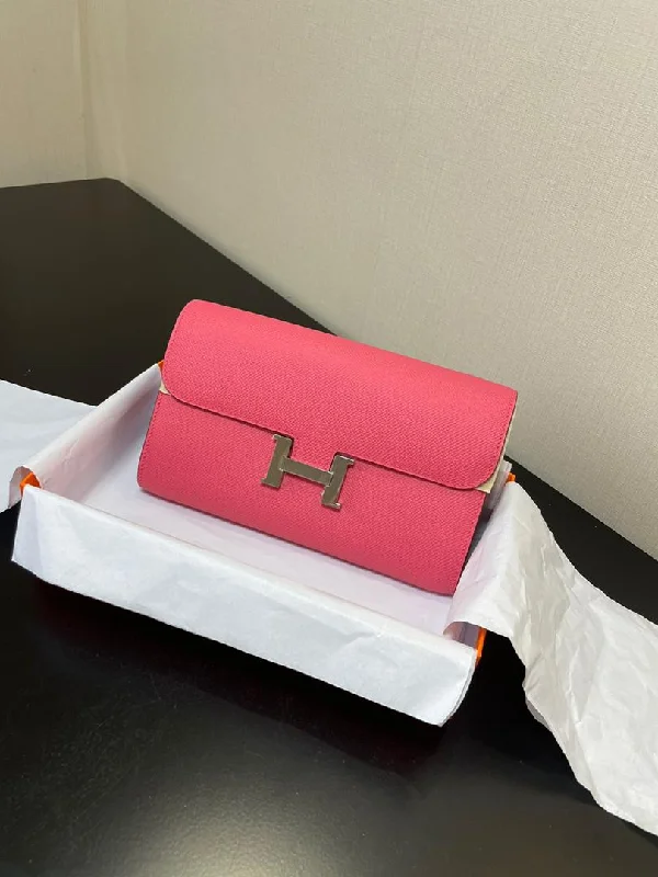 Hermes Constance Epsom Long To Go Wallet Pink For Women. Women-s Wallet 8.1in/21cm