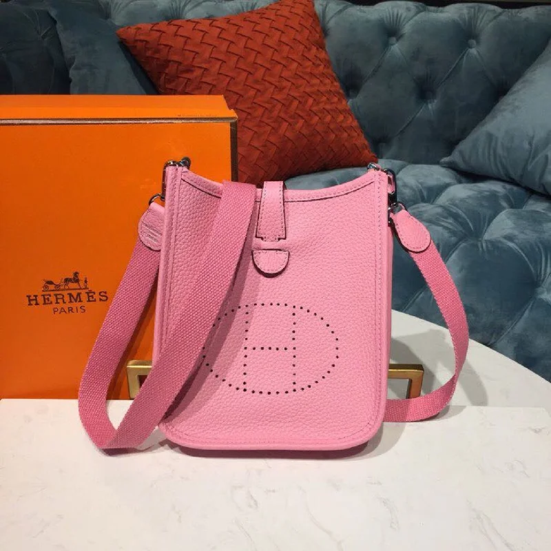 Hermes Evelyne II TPM Bag Pink For Women Silver Toned Hardware 7.9in/20cm