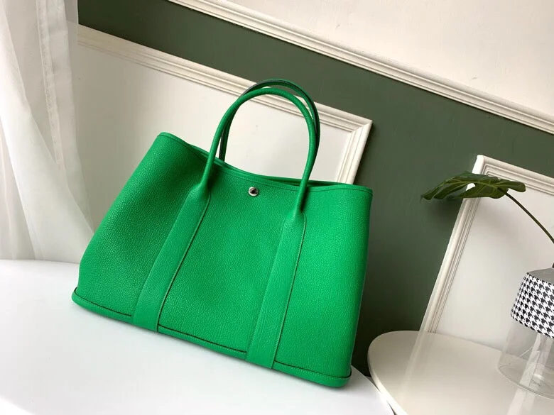 Hermes Garden Party 36 Bag Green For Women. Women-s Handbags. Shoulder Bags 14.2in/36cm