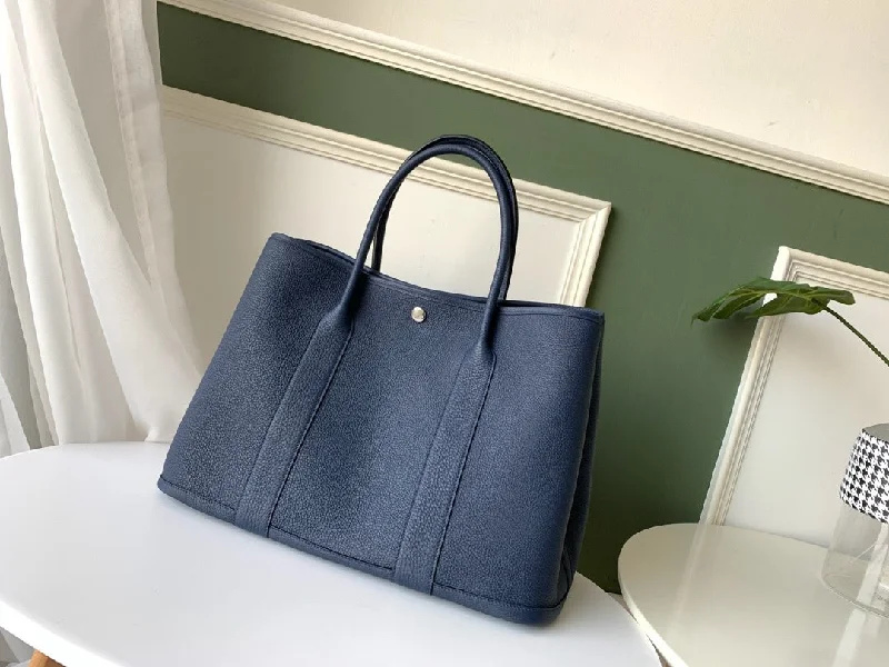 Hermes Garden Party 36 Bag Navy Blue For Women. Women-s Handbags. Shoulder Bags 14.2in/36cm