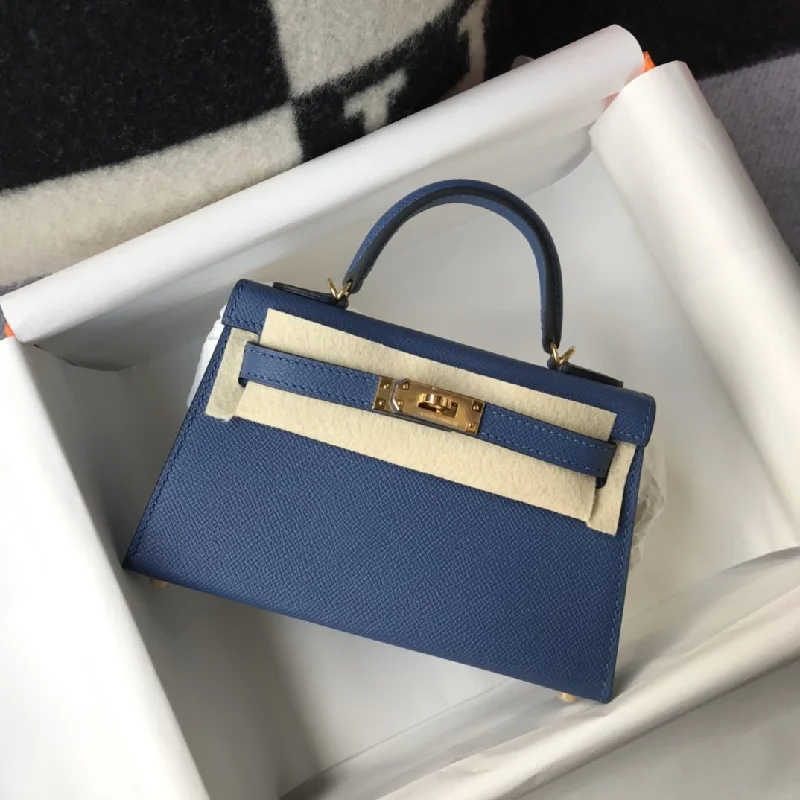 Hermes Kelly 19 Blue France Swift Bag For Women. Women-s Handbags. Shoulder Bags 7.5in/19cm